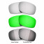 Hkuco Titanium/Emerald Green/Transition/Photochromic Polarized Replacement Lenses For Oakley Fives Squared Sunglasses 